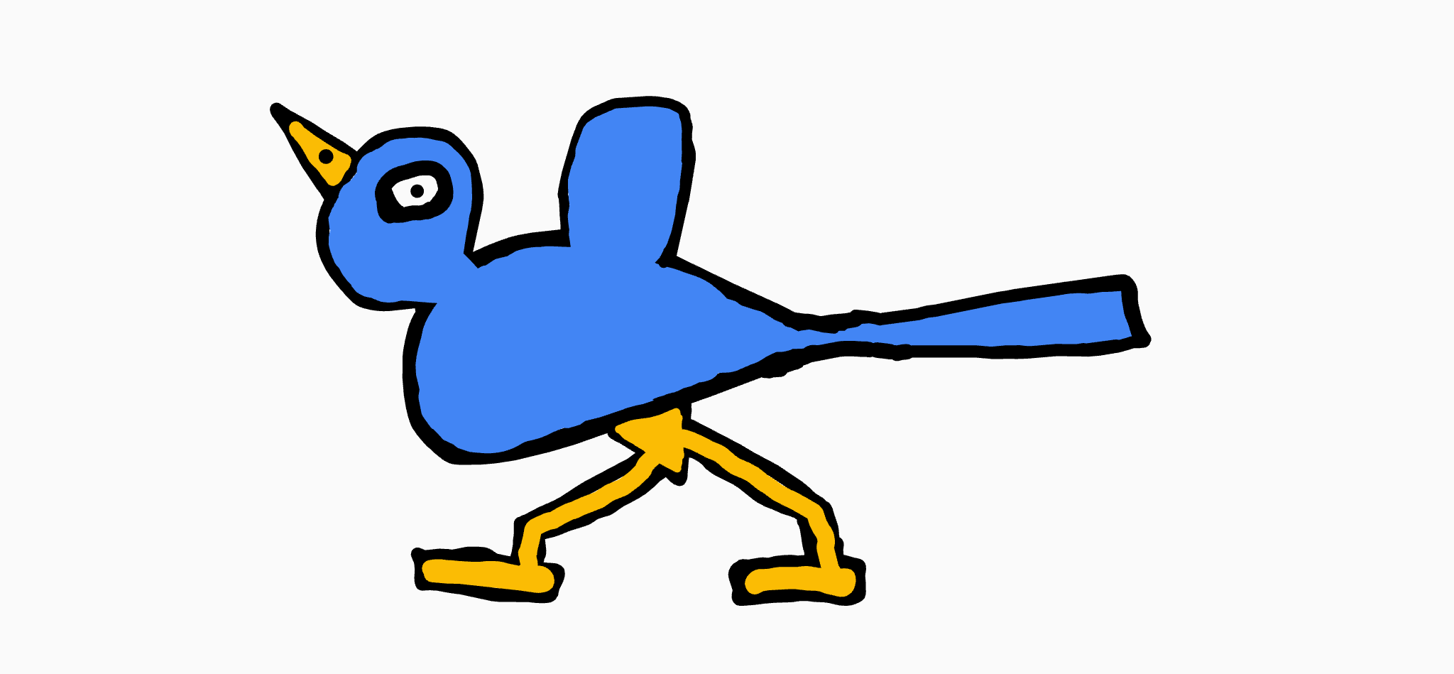 A blue and angry bird